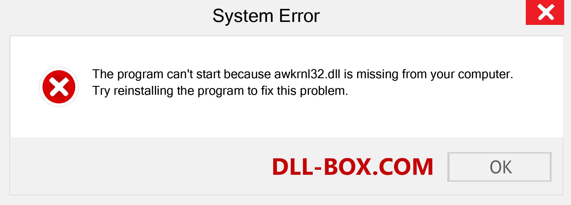  awkrnl32.dll file is missing?. Download for Windows 7, 8, 10 - Fix  awkrnl32 dll Missing Error on Windows, photos, images